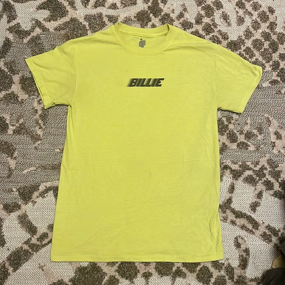 billie eilish racing logo tee neon yellow
